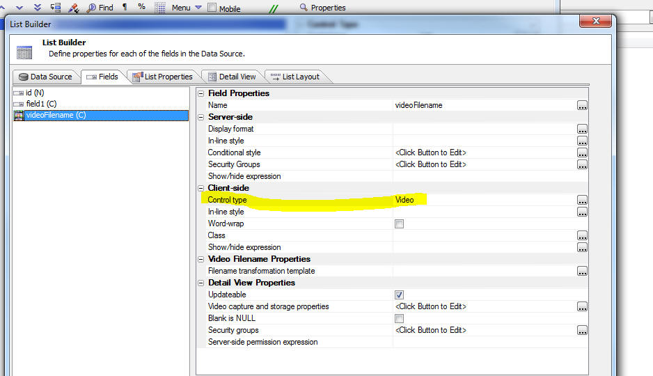 Listcontrolconfigurefields